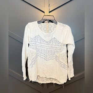 🎄Hem & Thread White Lace Long Sleeve Top
